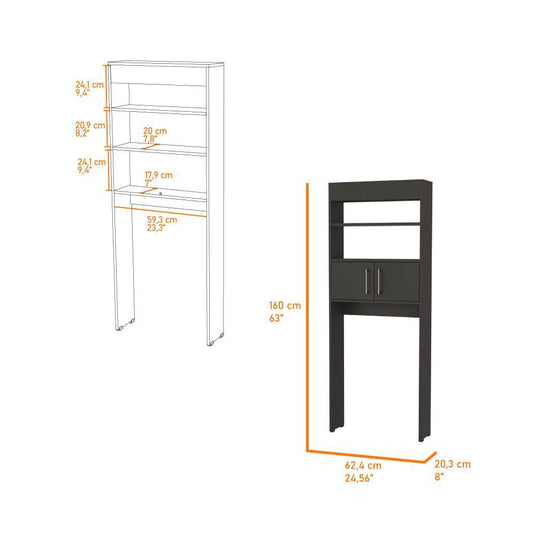 Mueble Sobre Inodoro Madrid, Negro ZF