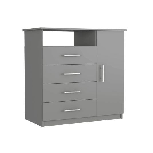 Organizador Barlovento, Gris, con Cuatro Cajones y una Puerta