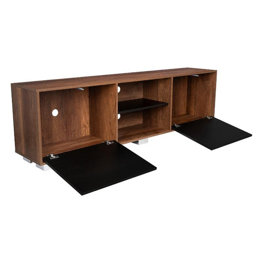 Rack para TV, Classic Color, Caramelo y Wengue, con Dos Puertas Batientes