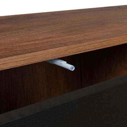 Rack para TV, Classic Color, Caramelo y Wengue, con Dos Puertas Batientes