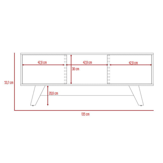 Rack para TV Romero, Gales y Blanco Marqueza, con Espacio Para Televisor