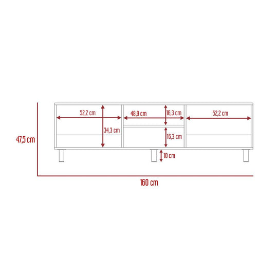 Rack para TV Tunez  Blanco Marqueza hasta 70" pulgadas