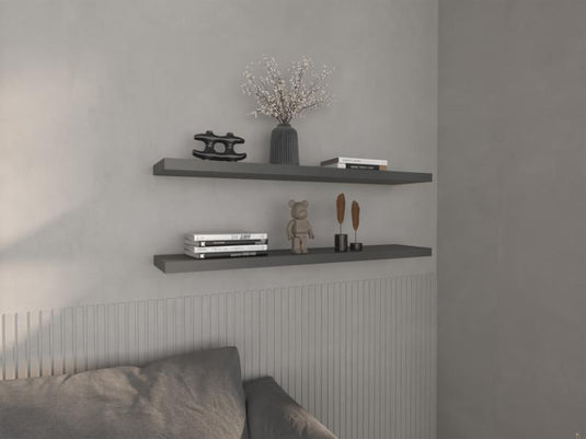 Repisa Flotante Shelf 120, Plata Oscuro X2 Unidades ZF