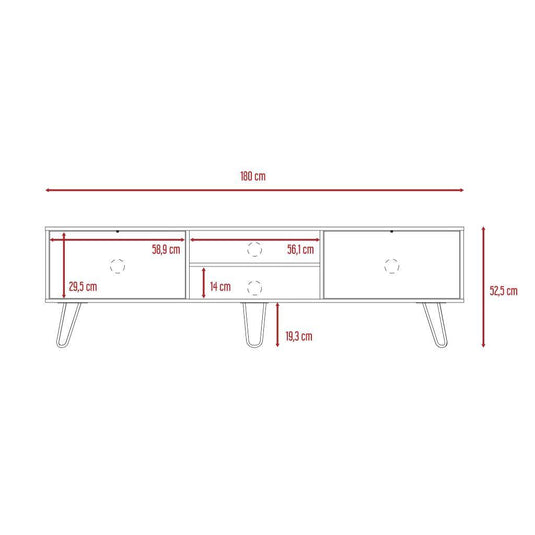 Rack para TV, 80 Pulgadas Vassel, Miel y Plomo