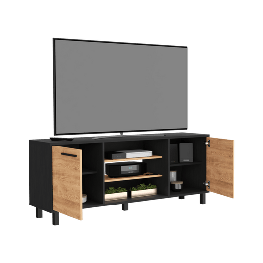 Rack Para Tv Kaia, Wengue y Miel, con Espacio Para Televisor de 65 Pulgadas ZF