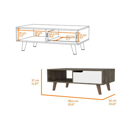 Mesa de Centro Oslo, Bellota y Blanco Marqueza ZF