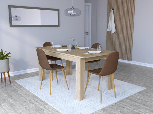 Comedor Concept SL2 Beige, Incluye Cuatro Sillas Chocolate