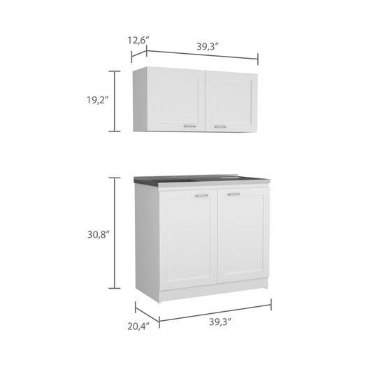 Cocina Integral Zurich, Blanco, Incluye Mesón Izquierdo