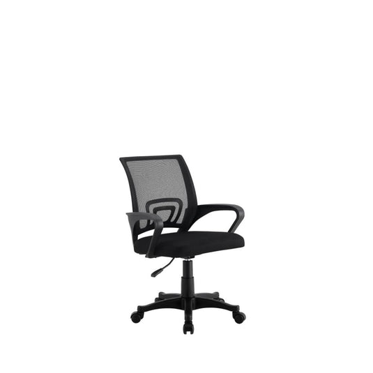 Silla Oficina X-60B, Negro, con Cómodo Espaldar y Rodachines