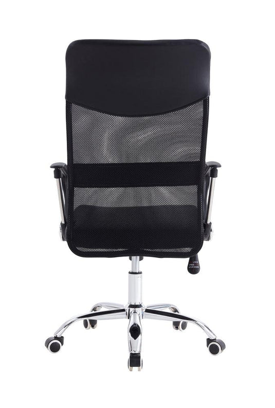 Silla Oficina X-50B, Negro, con Cómodo Espaldar y Rodachines