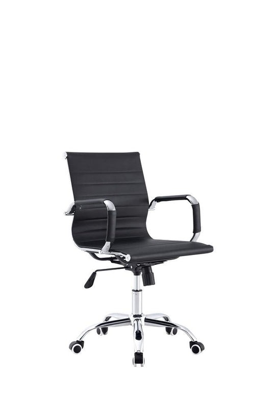 Silla Oficina X-56B, Wengue, con Cómodo Espaldar y Rodachines