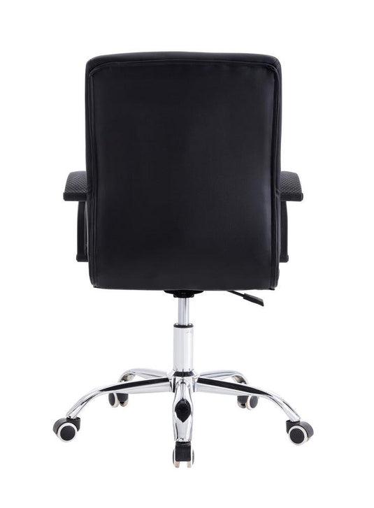 Silla Oficina X-59B, Negro, con Cómodo Espaldar y Rodachines