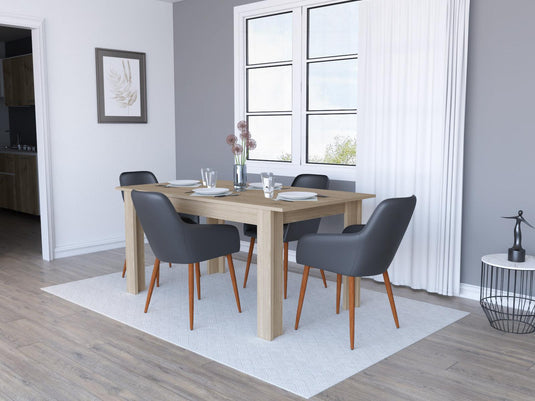 Comedor Concept ST1 Beige, Incluye Cuatro Sillas Negras