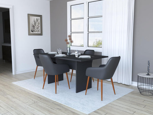 Comedor Concept ST1 Wengue, Incluye Cuatro Sillas Negras