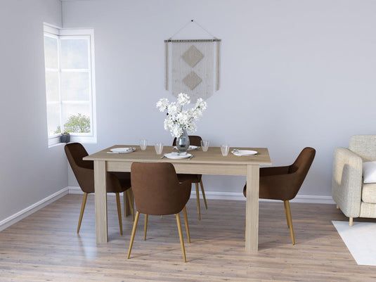 Comedor Concept ST2 Beige, Incluye Cuatro Sillas Chocolate y Café Claro