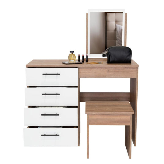 Combo Para Habitación Gennesi, Incluye Closet - Cama - Organizador - Mueble tocador - Mesa de Noche