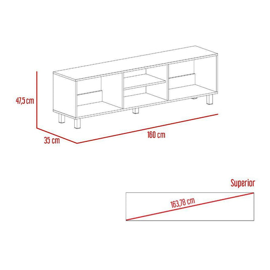 Combo para Habitación Ghera, incluye Mesa de Tv y Closet