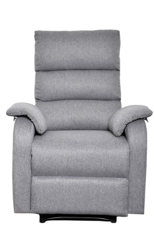 Silla Reclinable Eleonor, Gris Nevado, con Sistema Reclinable de Botón Para Mayor Comodidad