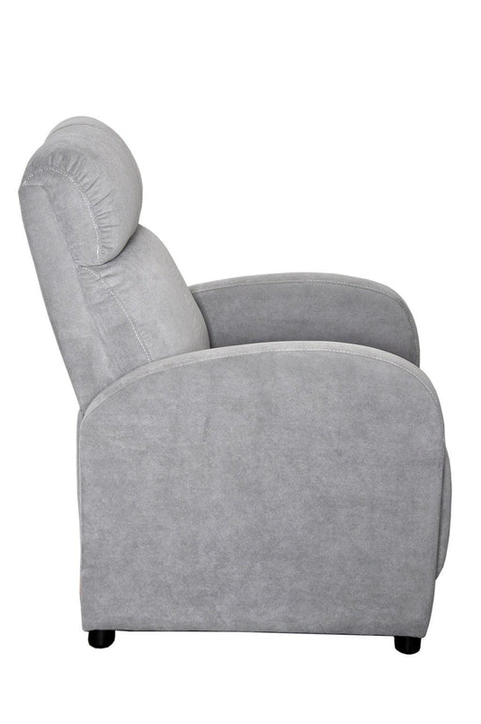 Silla Reclinable Inoa, Gris, con Sistema Reclinable de Botón Para Mayor Comodidad