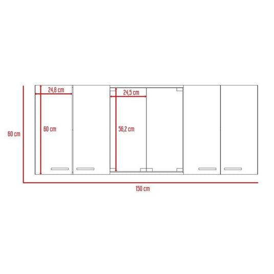 Combo Para Cocina Yago, Incluye Gabinete y Alacena