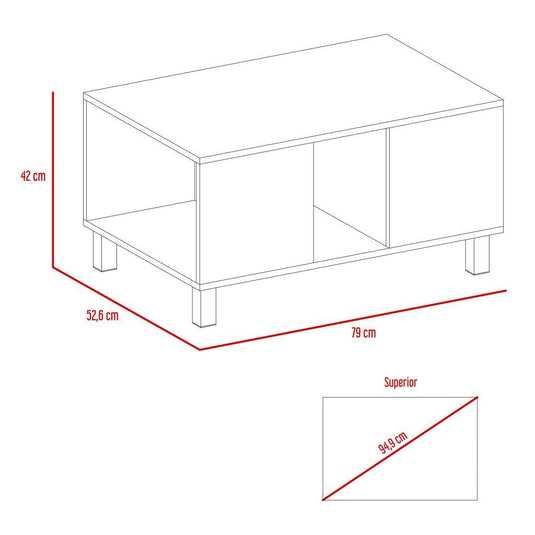 Combo Para Sala Vrikam, Incluye Rack para TV, Mesa de Centro y Arrimo