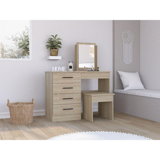 Mueble de Tocador Kaia, Rovere y Blanco Marqueza