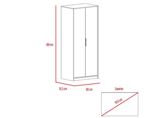 Combo Para Habitación Palaos, Incluye Armario y Cómoda