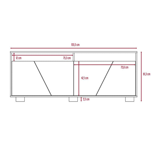 Combo Para Sala Yanik, Incluye Rack para TV ,Bar, Arrimo y Mesa de Centro