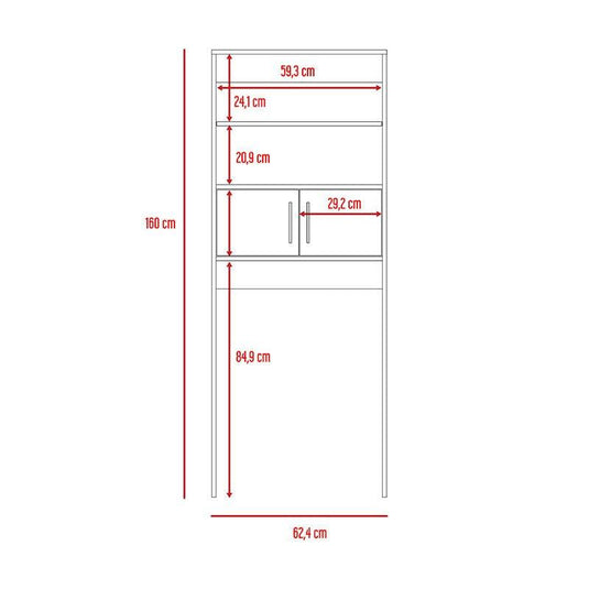 Gabinete de Baño Oporto, Wengue, Ideal Para Ahorrar Espacio X2