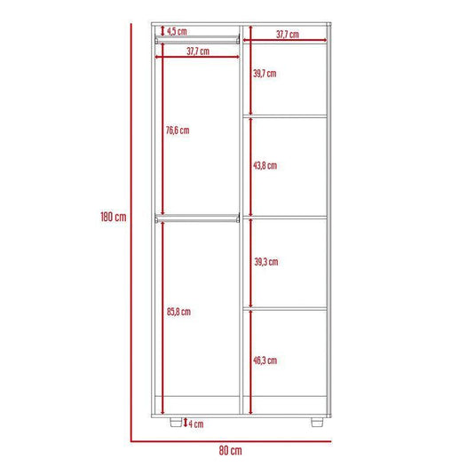 Combo para Habitación Ghera, incluye Mesa de Tv y Closet