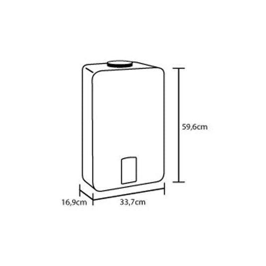 Calentador de agua Haceb de paso a gas natural tiro forzado modulante Coral 10 litros blanco