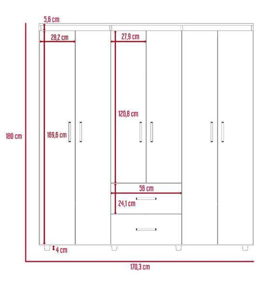 Combo Para Habitación Clara Luna, Beige, Incluye Armario y Rack para TV