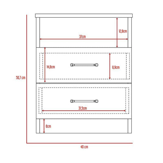 Combo Para Habitación Estarlet, Avellana y Wengue, con Mesas de Noche y Cómoda