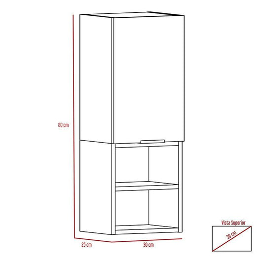 Mueble Auxiliar de Baño Jules, Blanco Nevado