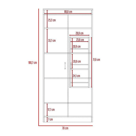 Mueble Alacena Varese 1C, Blanco