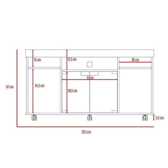 Rack para TV, Vermon, Rovere