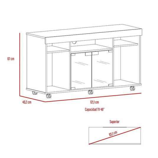 Rack para TV, Vermon, Rovere