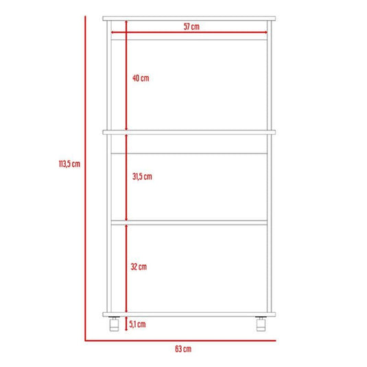 Modulo Microondas Bajo Italia 1C, Blanco y Wengue